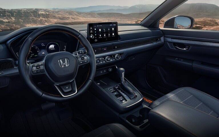 2026 Honda CR-V interior vehicle showing canyon  landscape through windows.